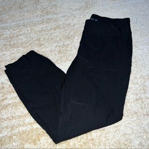 Pull on dress pants with zippers at ankle
